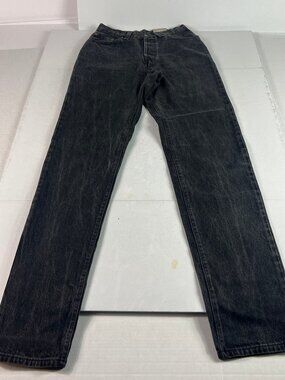 VTG 90s Levi's Jeans Junior's 25x33 501 High Rise Straight Black Denim Tag 5 L